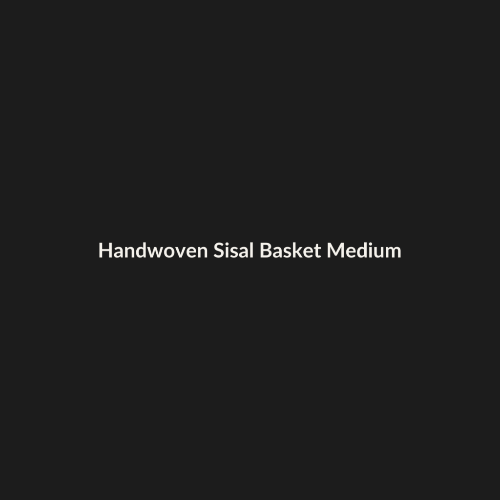 Handwoven Sisal Basket — Medium